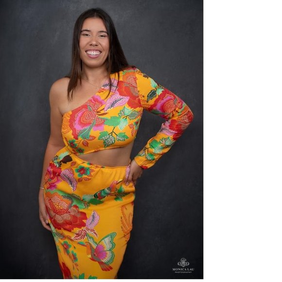 Farm x Anthropologie Single-Shoulder Printed Maxi Dress - Picture 2 of 5